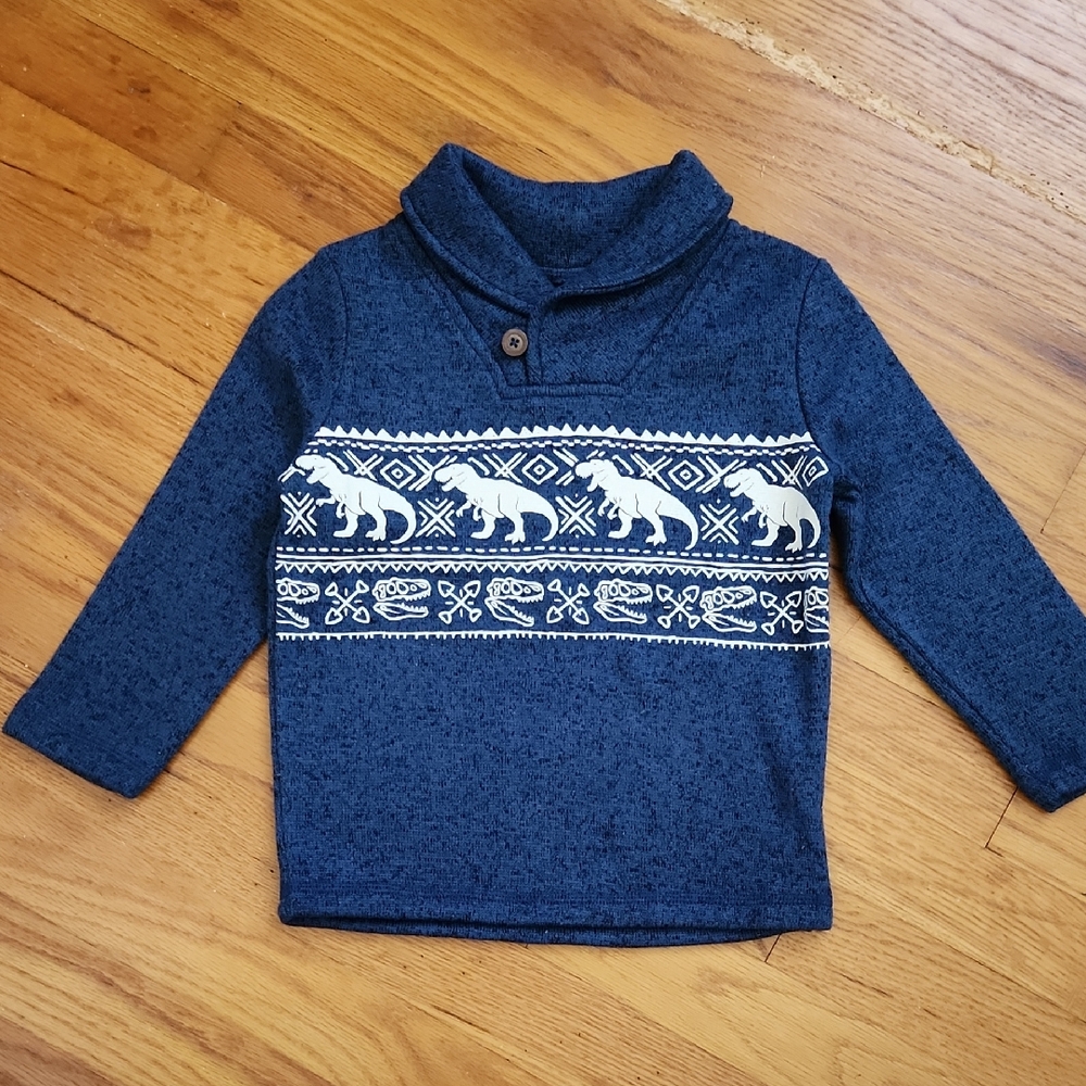 Blue Dinosaur Sweater Size 3T